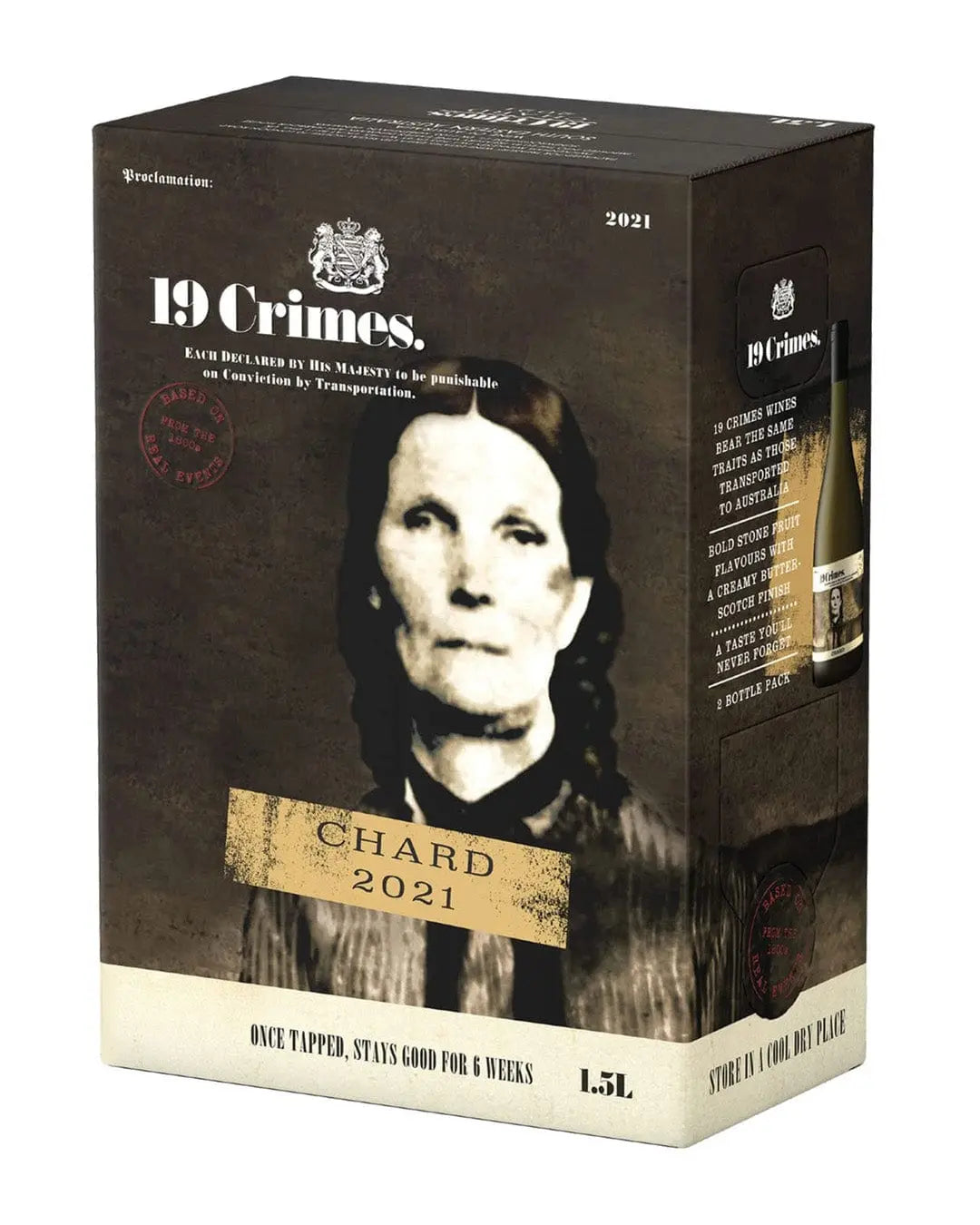 19 Crimes Chard Bag in Box, 1.5 L White Wine