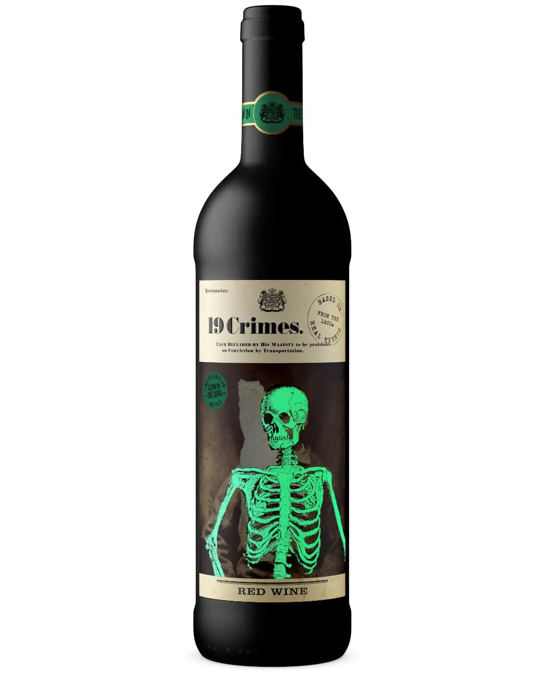 19 Crimes Red Wine Glow In The Dark, 75 cl – The Bottle Club