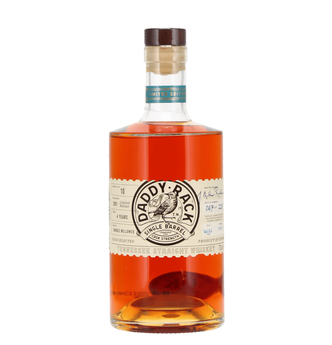 Daddy Rack 4 Year Old Cask Strength Single Barrel 10 Whiskey, 70 cl