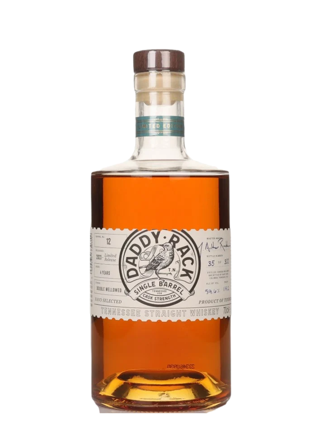 Daddy Rack 4 Year Old Cask Strength Single Barrel 12 Whiskey, 70 cl