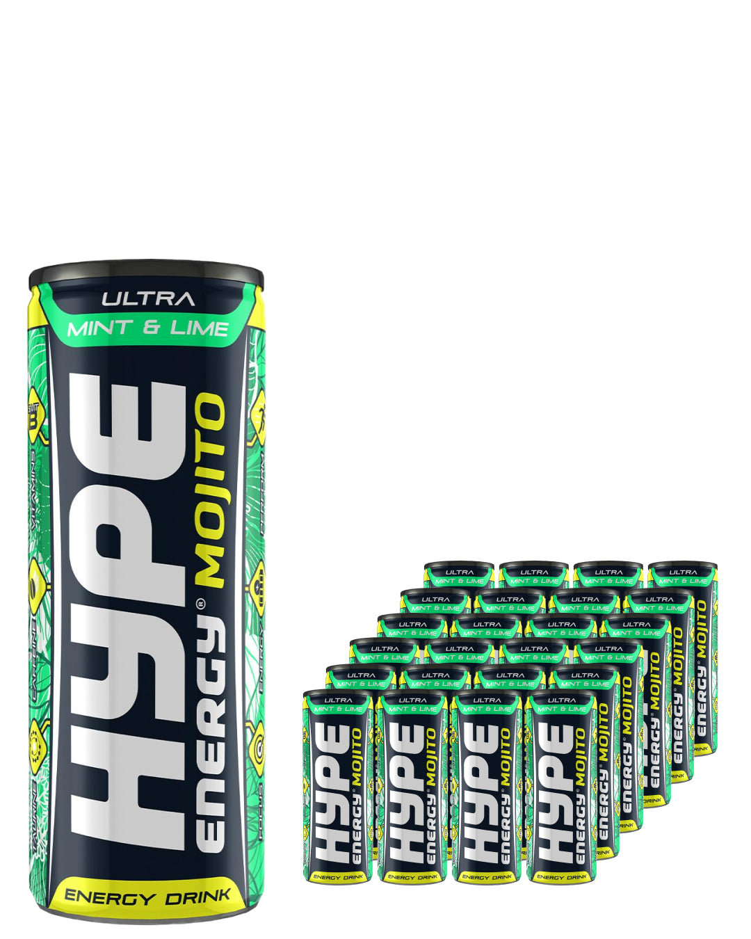 Hype Mojito Ultra Mint & Lime Energy Drink Multipack, 24 x 250 ml