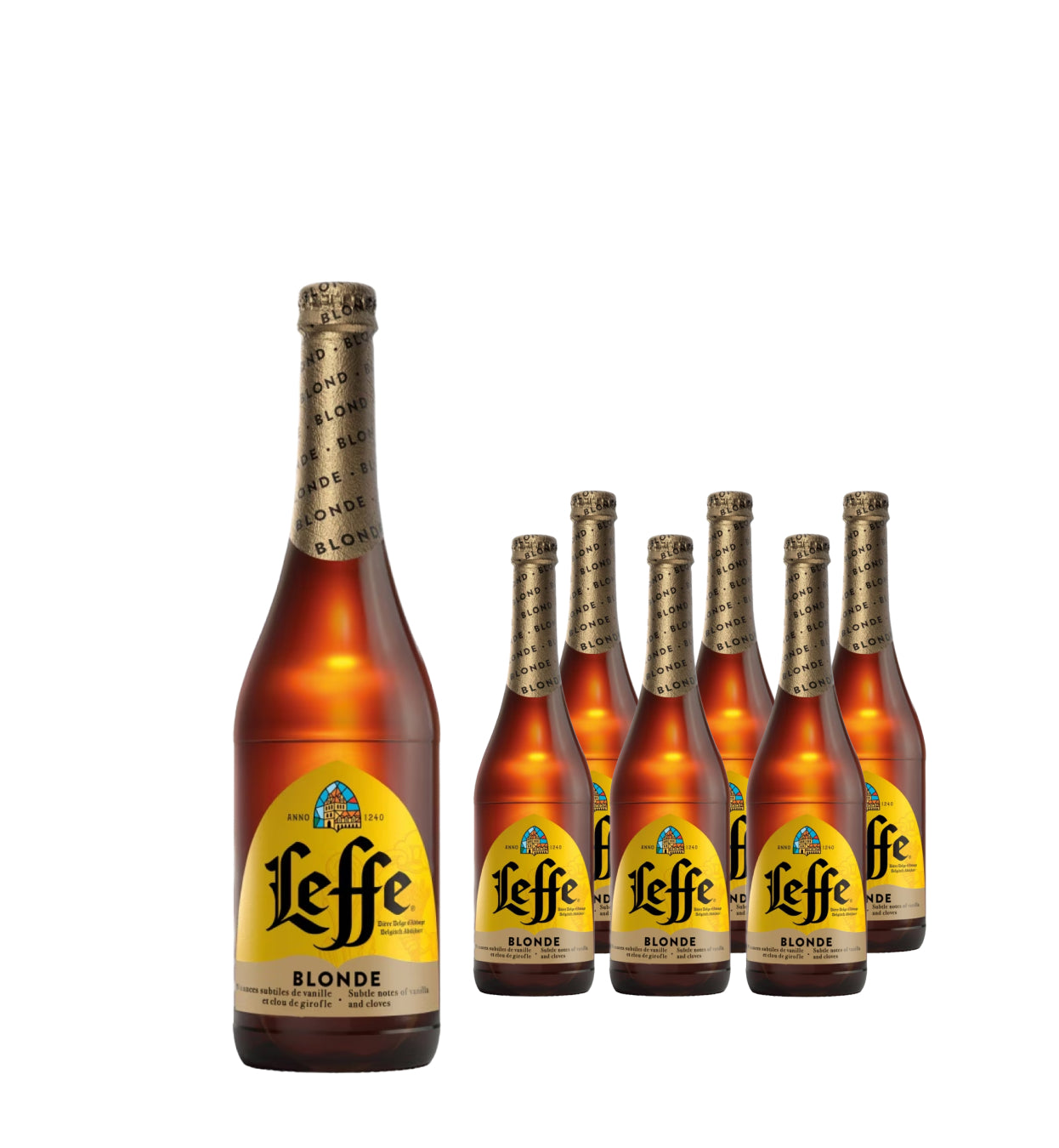 Leffe Blonde Belgian Ale Bottle Multipack, 6 x 750 ml