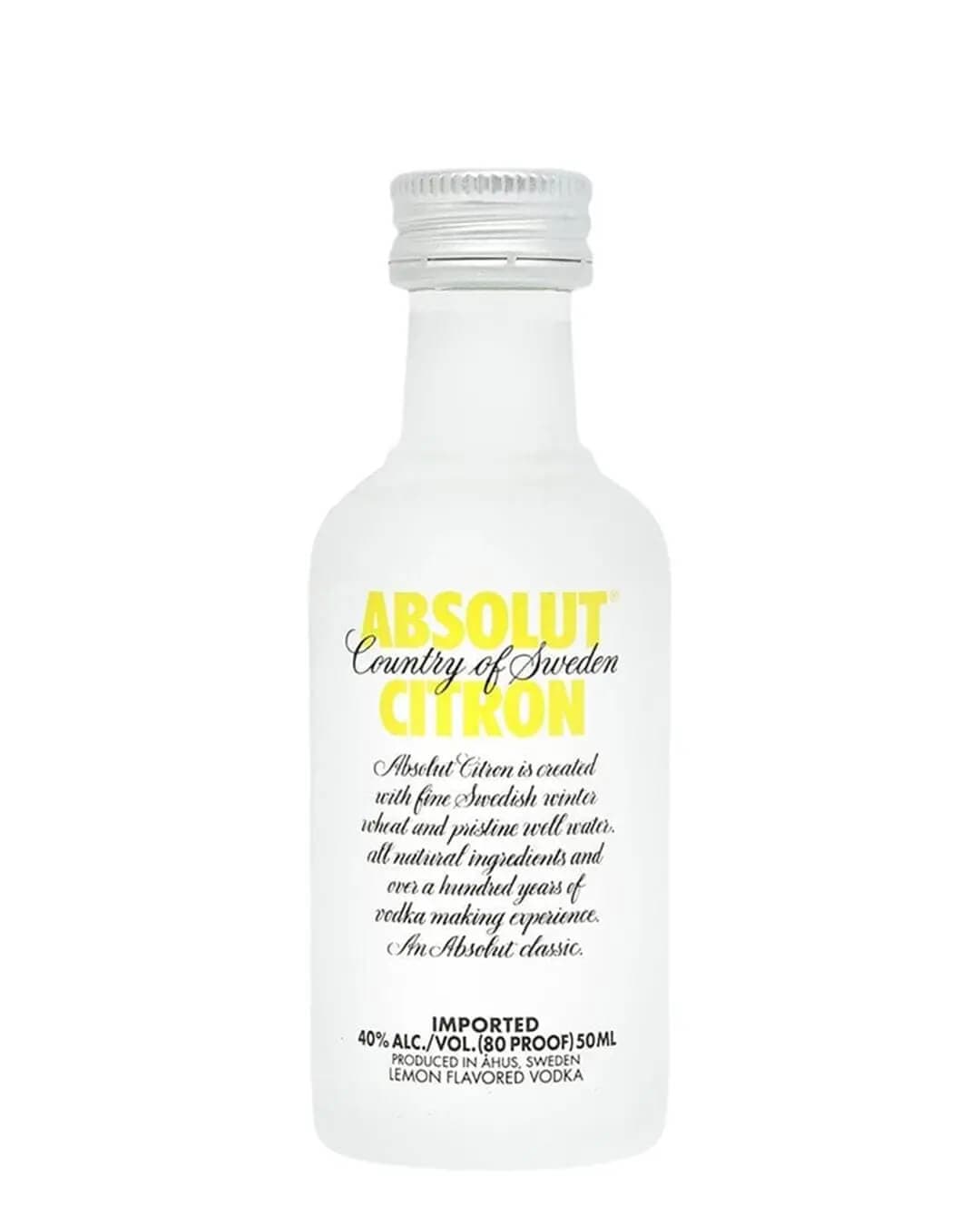 Absolut Citron Vodka, 5 cl Spirit Miniatures 7312040090501