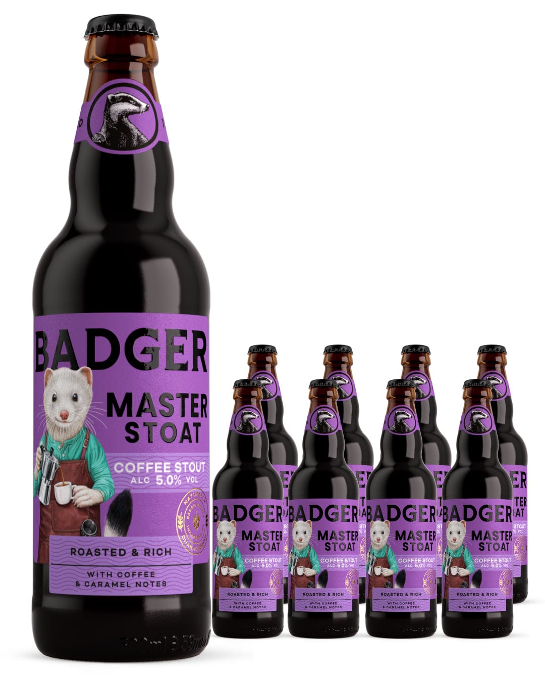 Badger Master Stoat Coffee Stout Multipack, 8 x 500 ml Beer