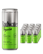 Badwater Tequila Lime Margarita Premixed Multipack, 12 x 330 ml Ready Made Cocktails