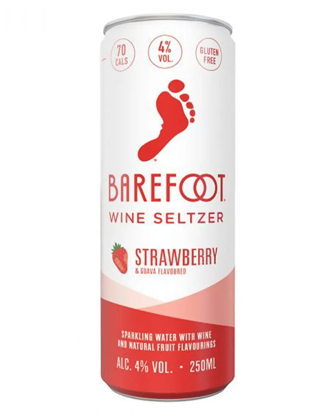 Barefoot Strawberry & Guava Fruit Hard Seltzer Can, 250 ml Ready Made Cocktails