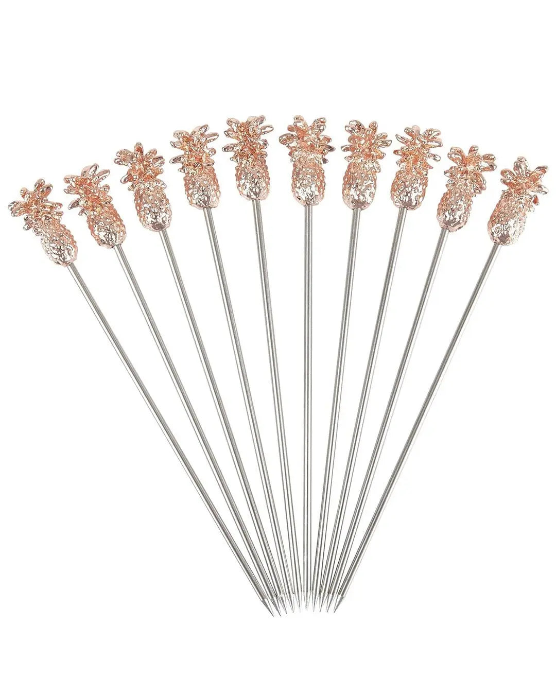 Beaumont Pineapple Rose Gold Garnish Pick PK10 Tableware 5020229110088