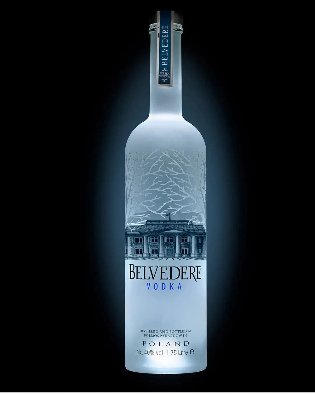 2 X Belvedere Vodka 1,75 L Empty Midnight Saber 6LEDs wat.8 h
