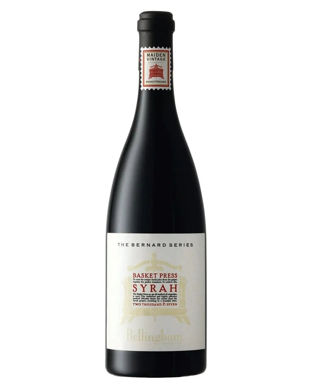 Bernard Series Basket Press Syrah 2007, Bellingham Wines, 75 cl Red Wine