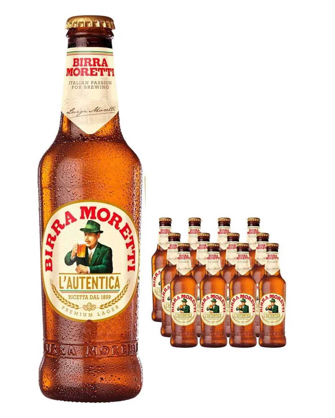 Birra Moretti Lager Beer, 12 x 330 ml Beer