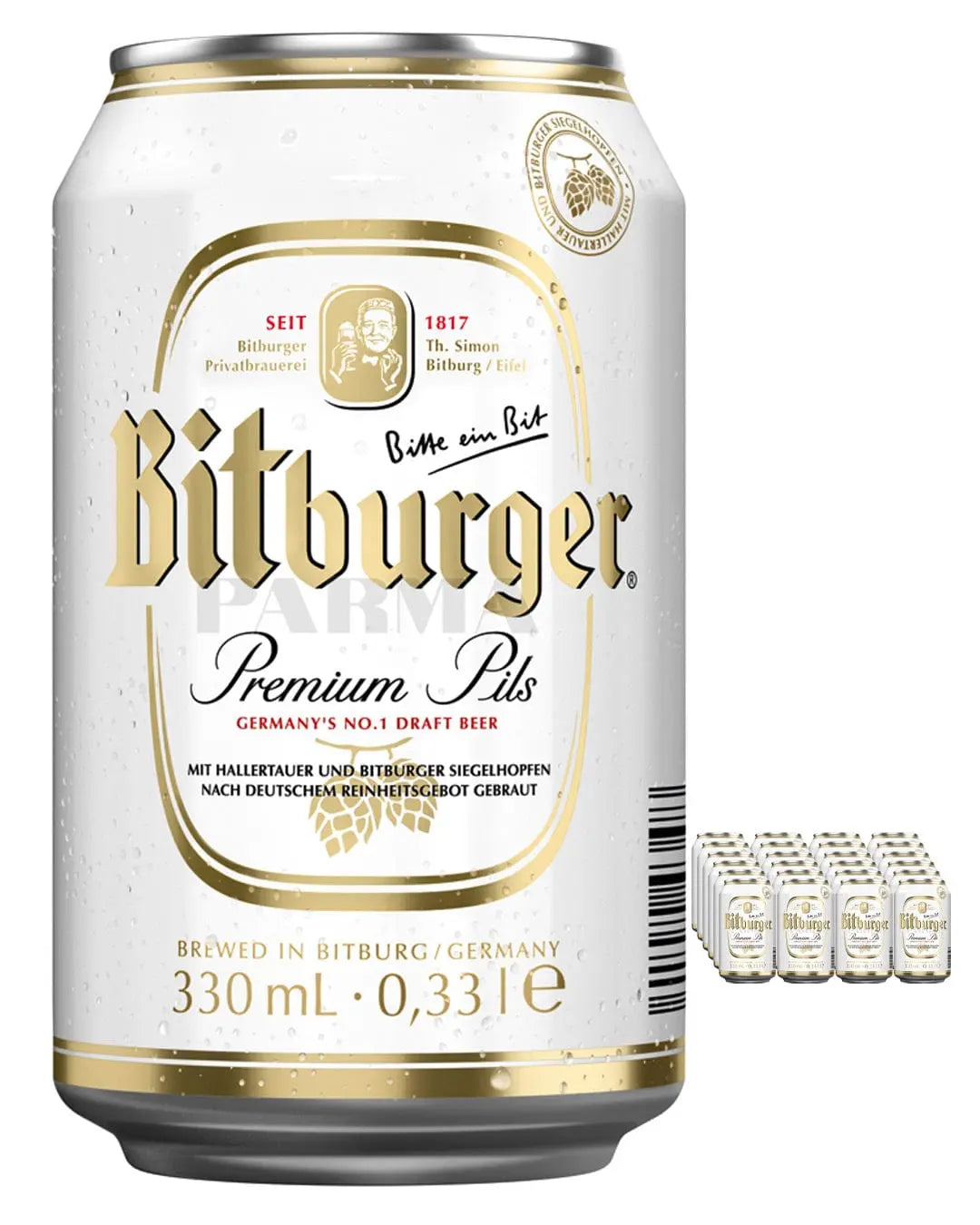 Bitburger Premium Pils Beer, 24 x 330 ml Beer