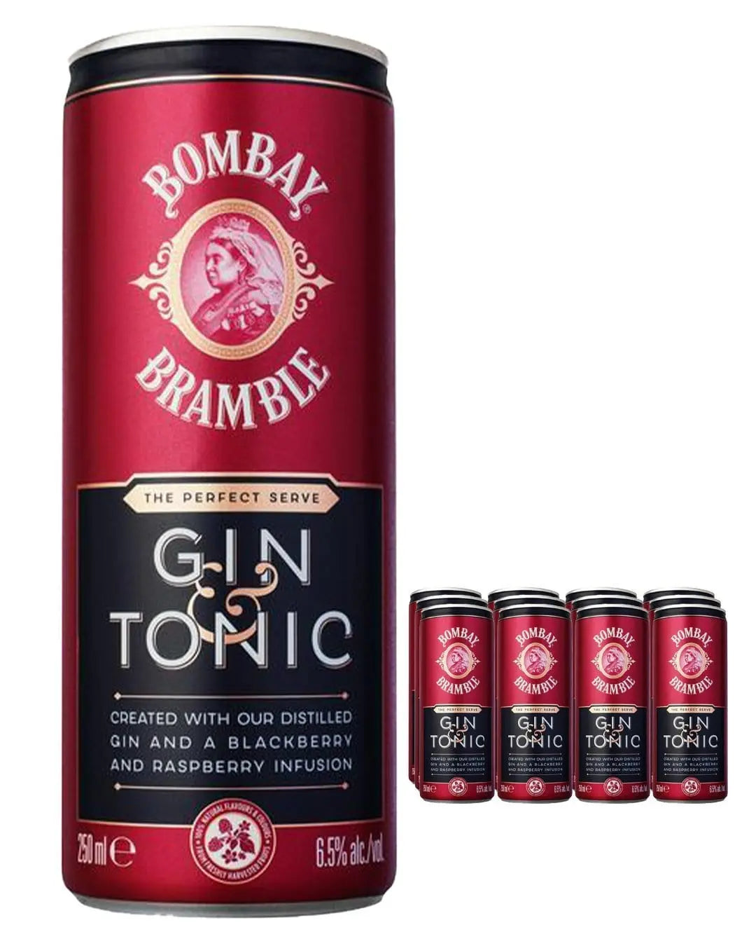 Bombay Bramble Gin & Tonic Premixed Cocktail Can, 250 ml Ready Made Cocktails