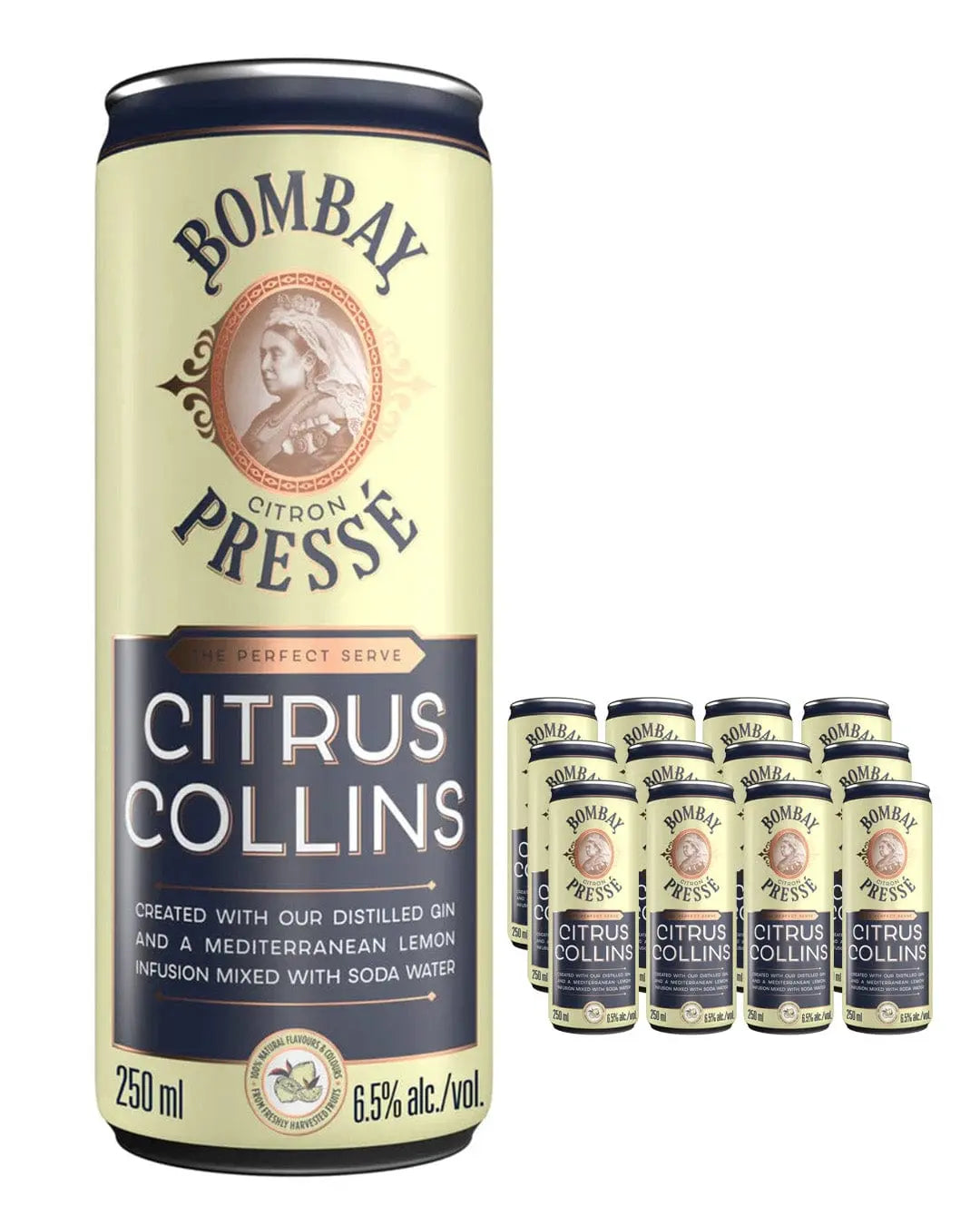 Bombay Sapphire Citrus Collins Premixed Can Multipack, 12 x 250 ml Ready Made Cocktails 7640175744274