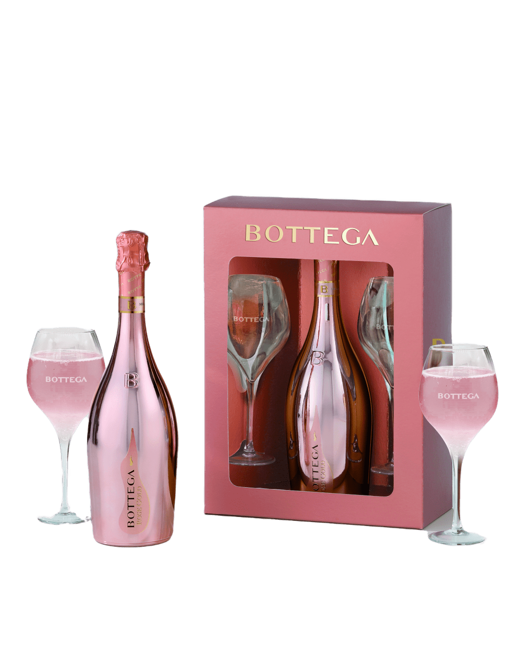 Bottega Confezione Glamour Rose Gold Gift Set, 75 cl Champagne & Sparkling