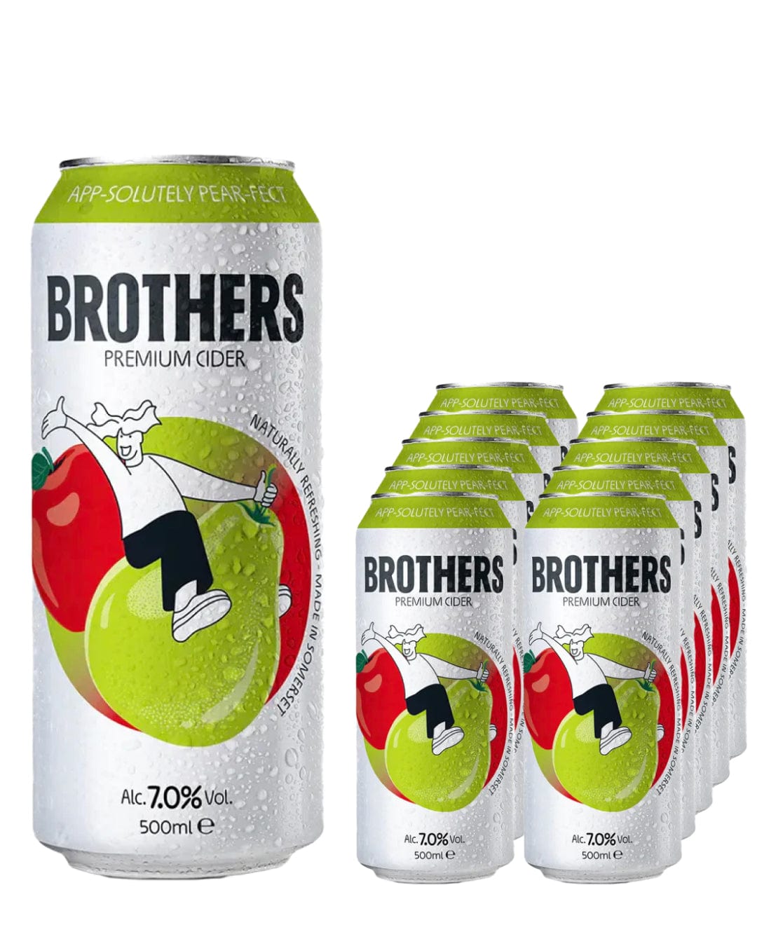 Brothers App-Solutey Pear-Fect Cider Can Multipack, 10 x 500 ml Cider 5027342005963