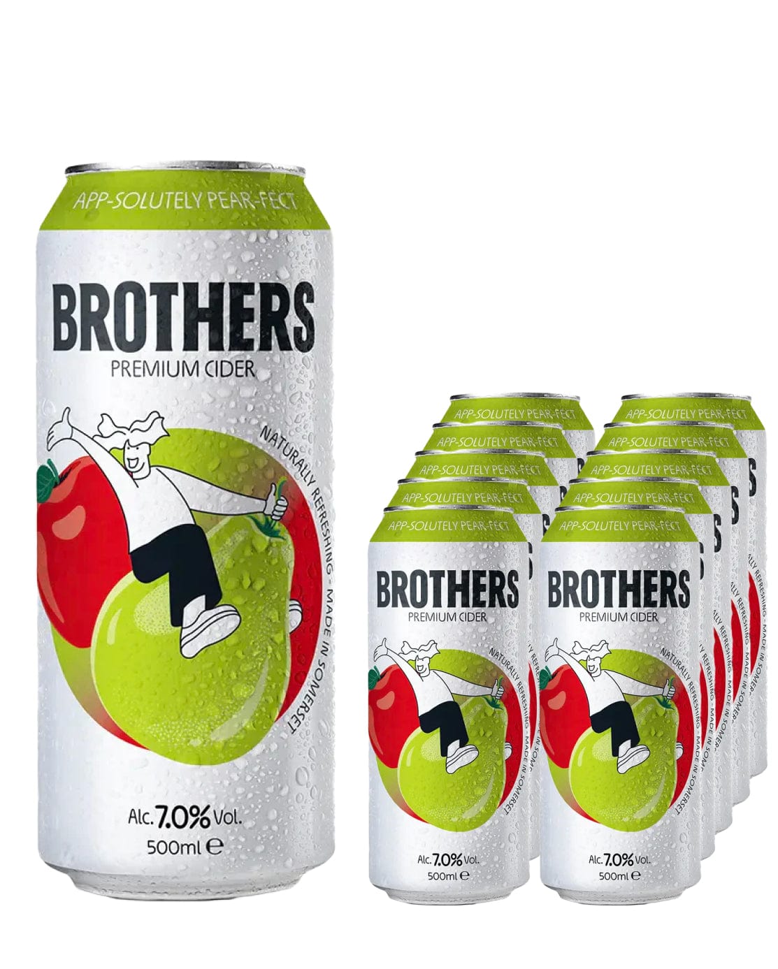 Brothers App-Solutey Pear-Fect Cider Can Multipack, 10 x 500 ml Cider