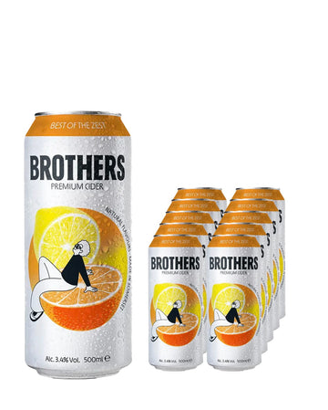 Brothers Best Of The Zest Cider Can Multipack, 10 x 500 ml Cider