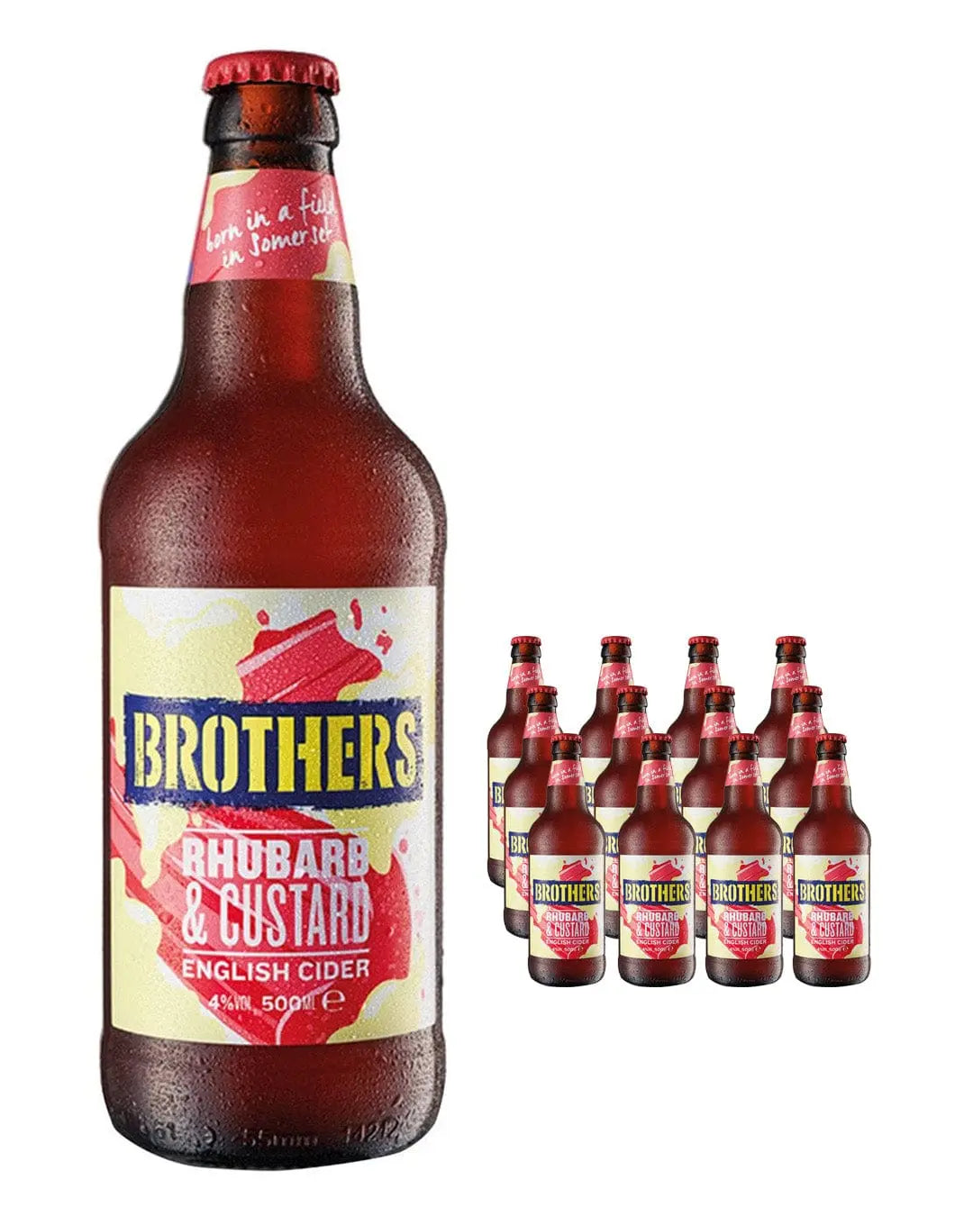 Brothers Rhubarb & Custard Premium Cider Multipack, 12 x 500 ml Cider