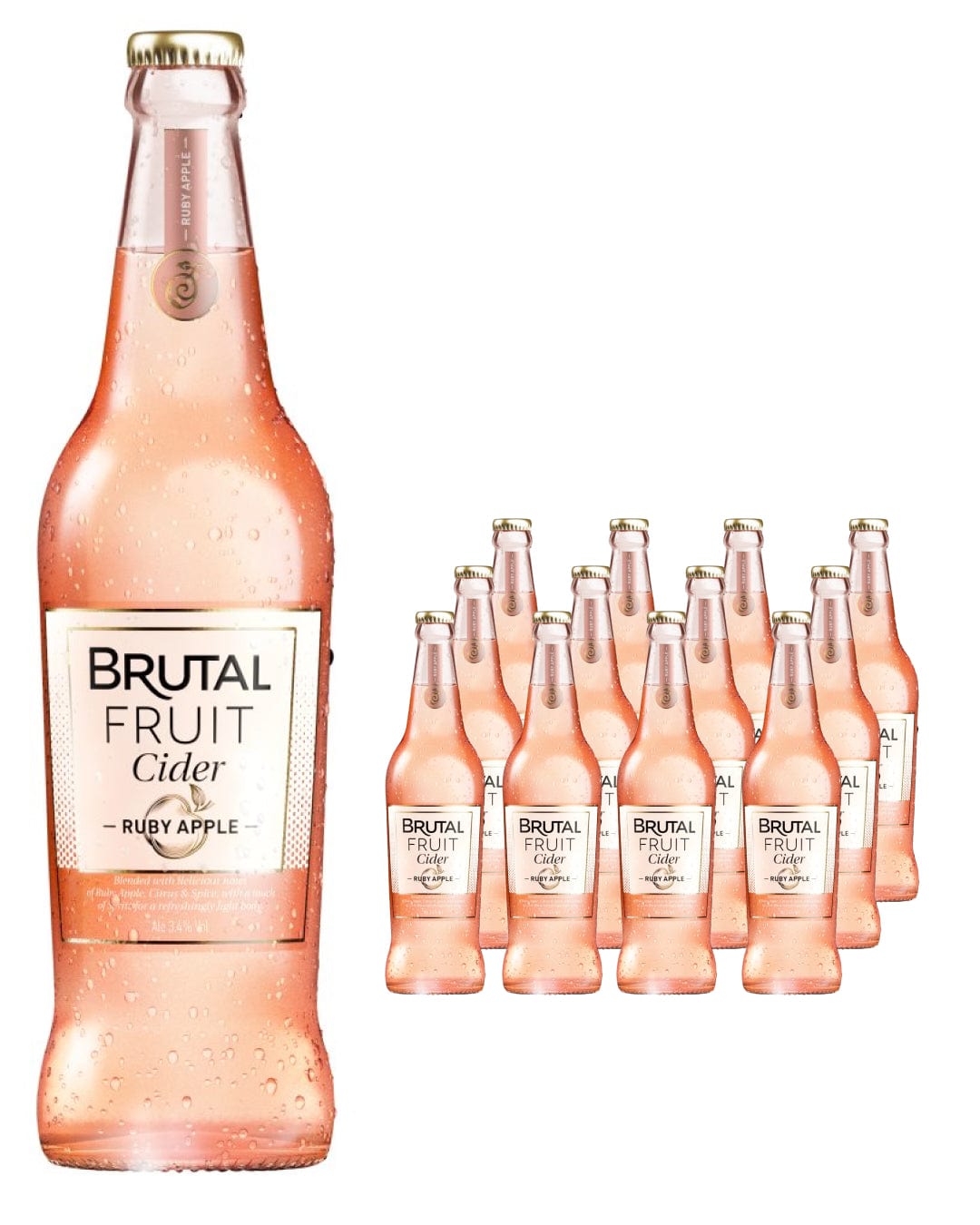 Brutal Fruit Ruby Apple Cider Multipack, 12 x 500 ml Cider