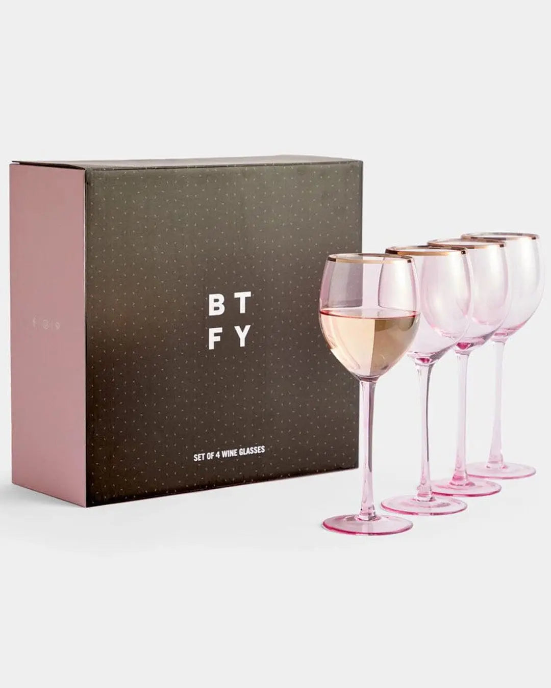 BTFY Set of 4 Wine Glasses Tableware