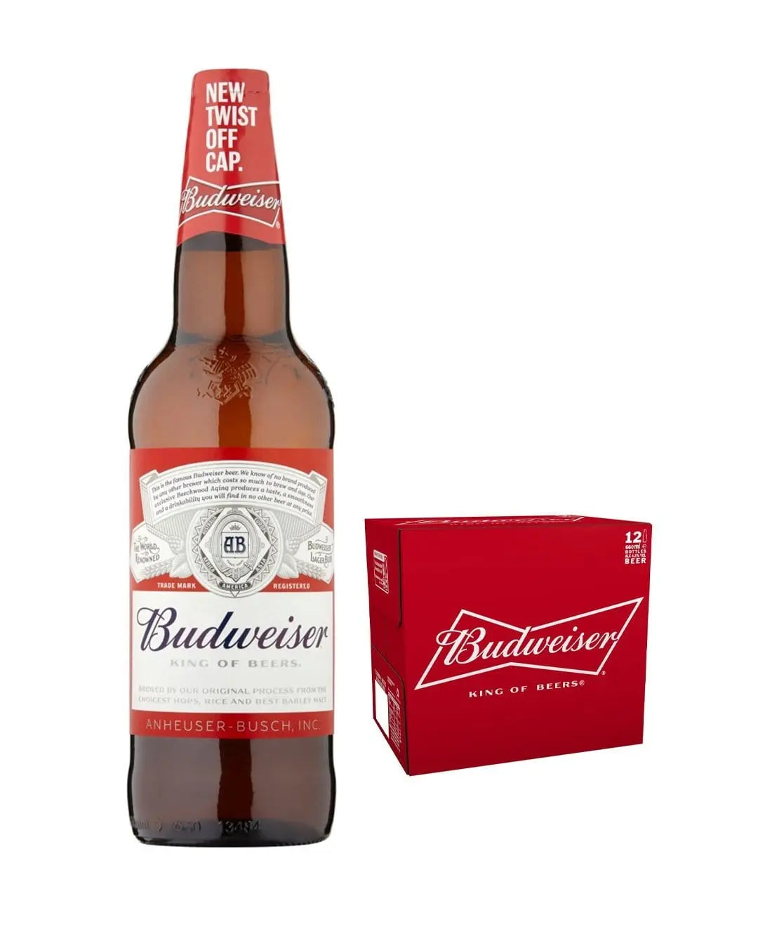 Budweiser Premium Lager Bottle, 1 x 660 ml Beer