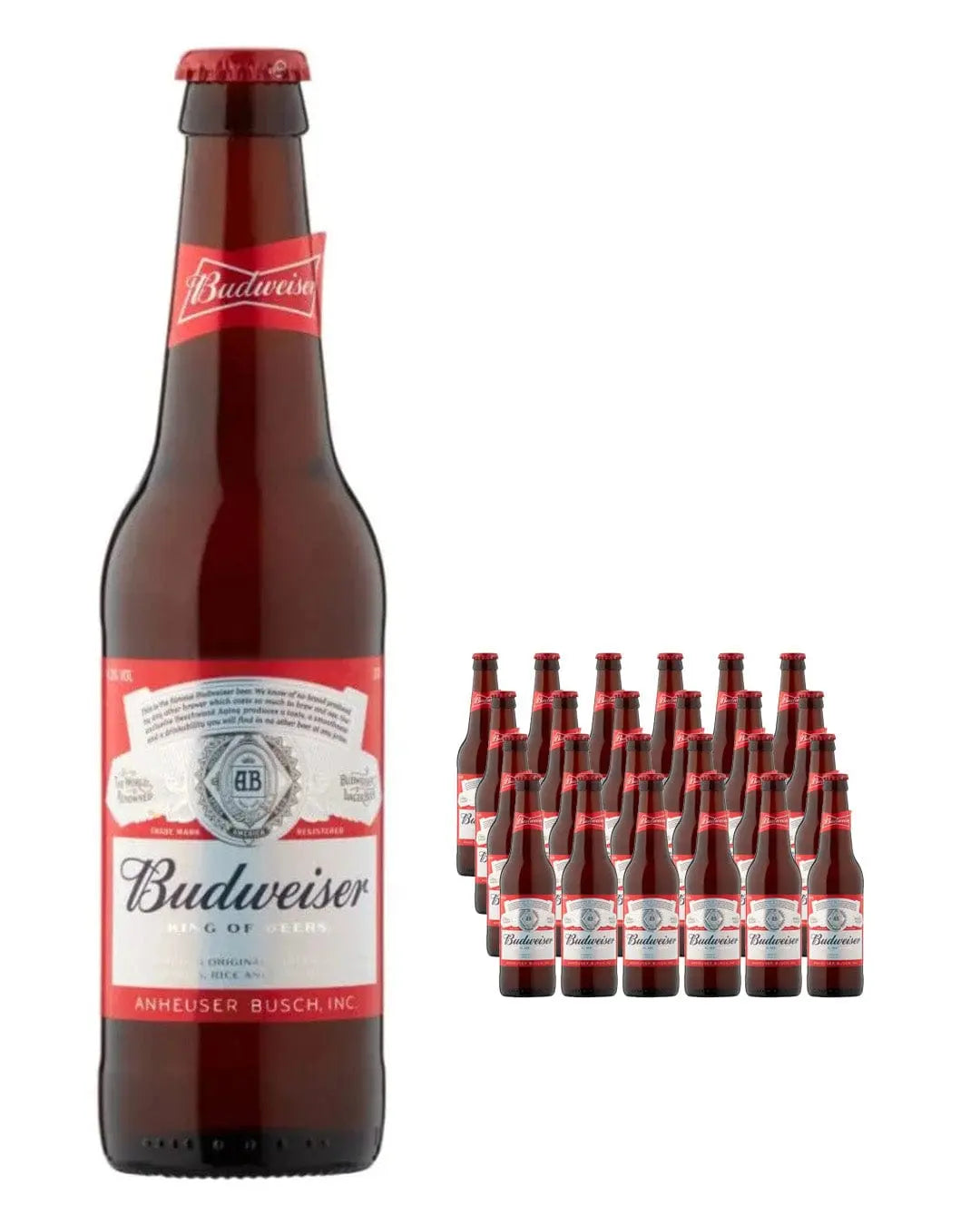 Budweiser Premium Lager Bottle Multipack, 24 x 330 ml Beer