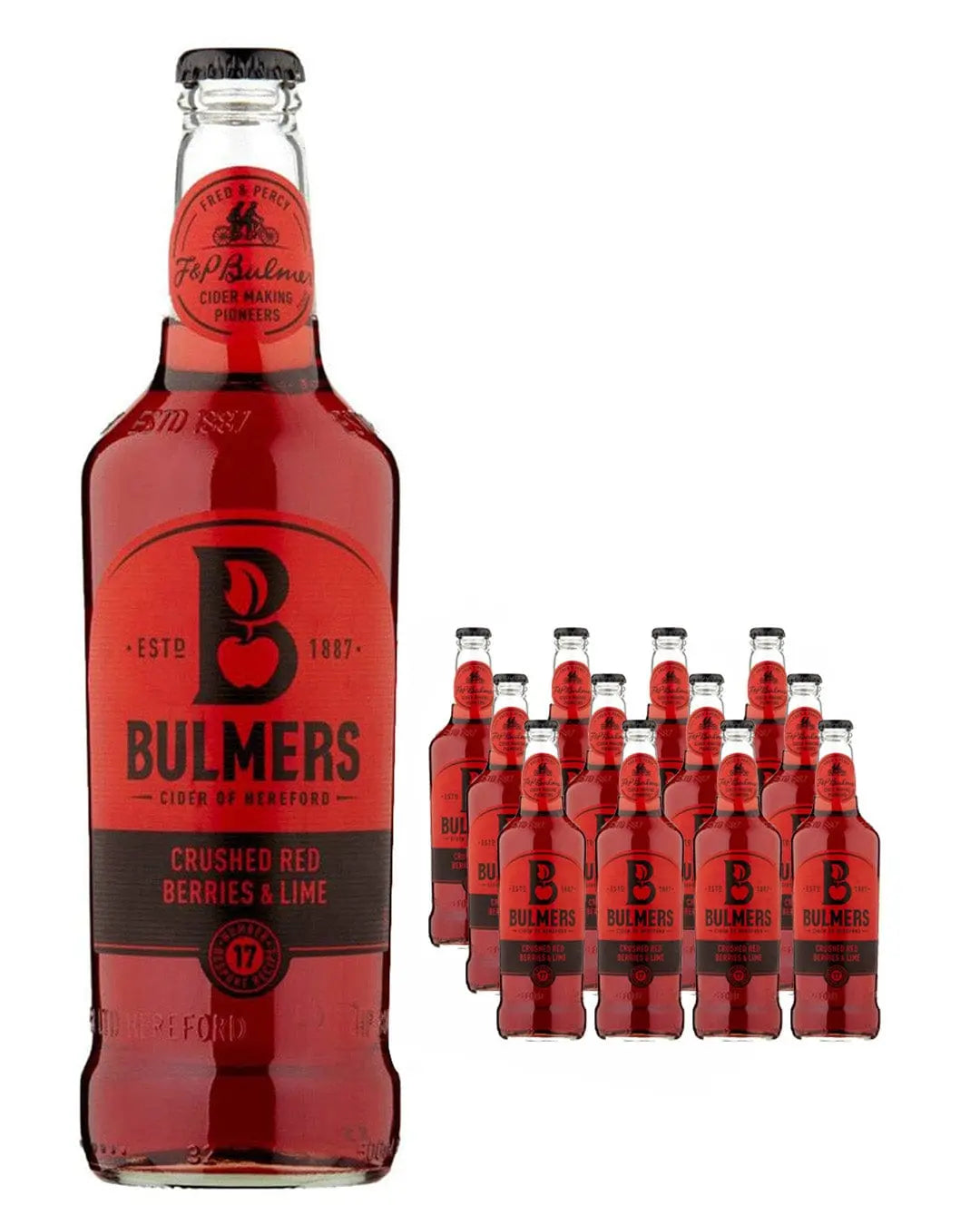 Bulmers Crushed Red Berries & Lime Cider Multipack, 12 x 500 ml Cider