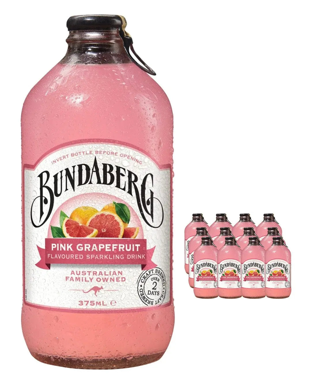 Bundaberg Pink Grapefruit Multipack, 12 x 375 ml Soft Drinks & Mixers