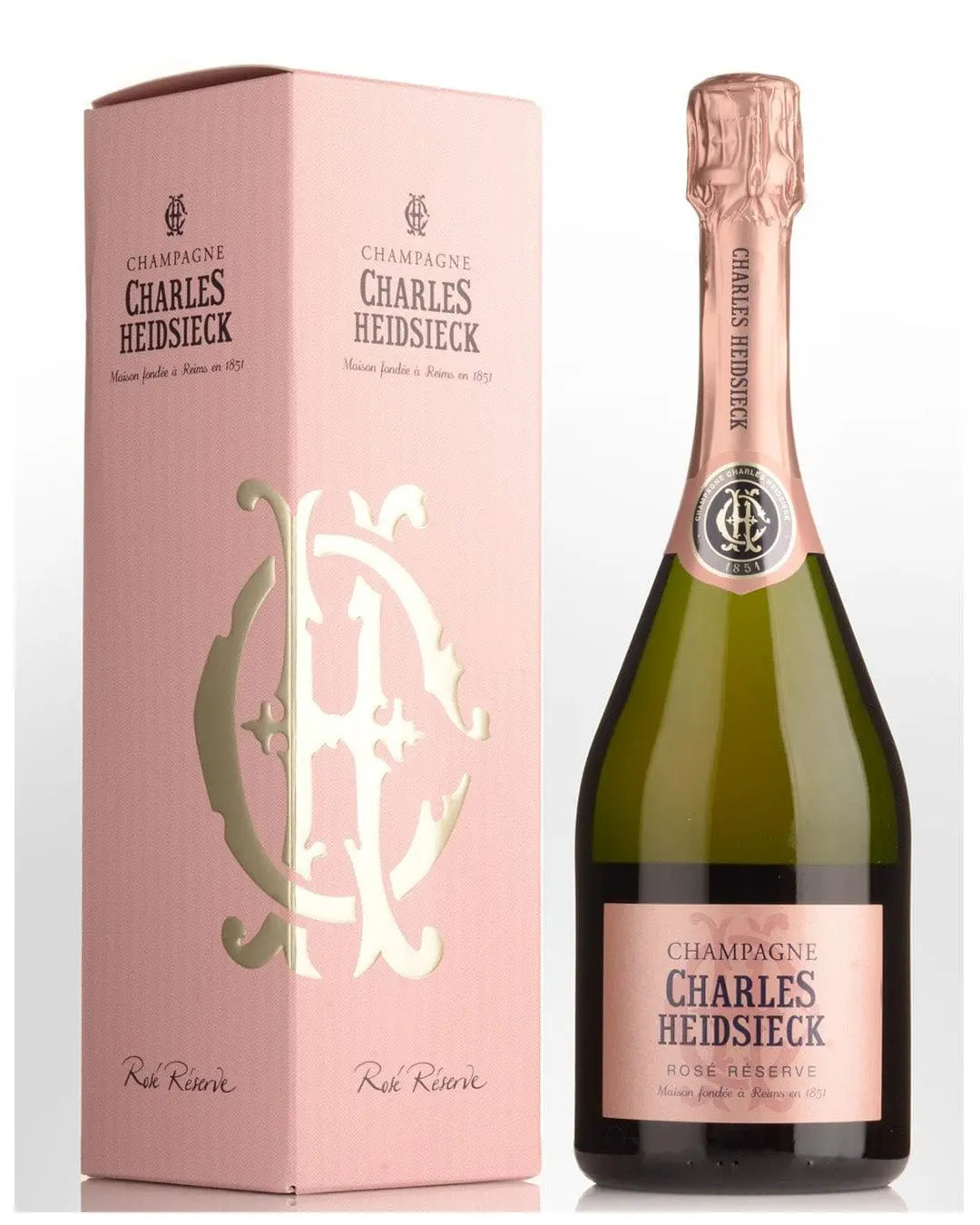 Charles Heidsieck Rose Reserve Champagne Gift Box, 75 cl Champagne & Sparkling