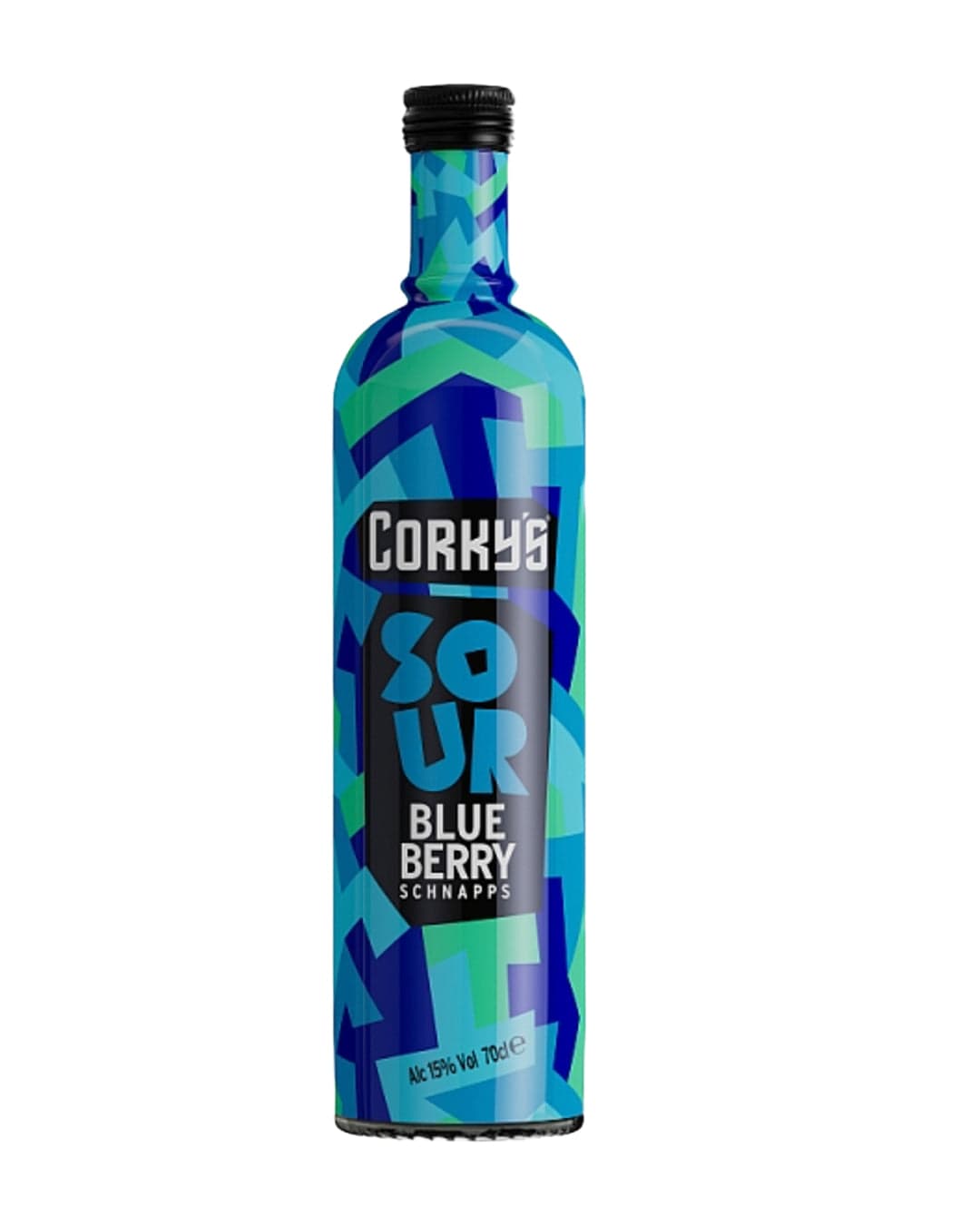 Corky's Sour Blueberry Schnapps, 70 cl Liqueurs & Other Spirits