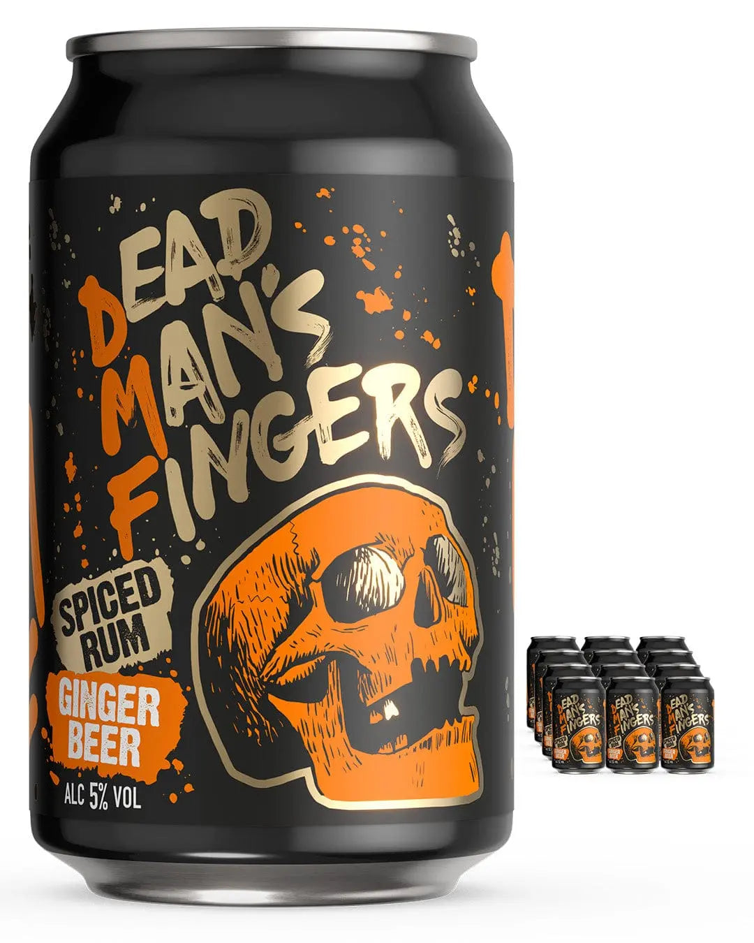 Dead Man’s Fingers Spiced Rum with Ginger Beer Multipack, 12 x 330 ml Ready Made Cocktails