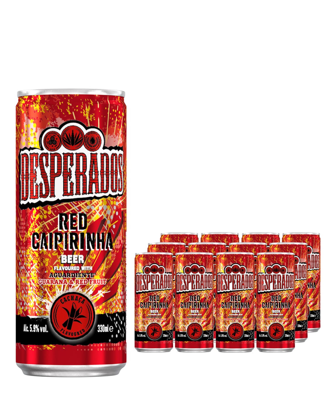 Desperados Red Caipirinha Guarana & Red Fruit Beer Multipack, 12 x 330 ml Beer