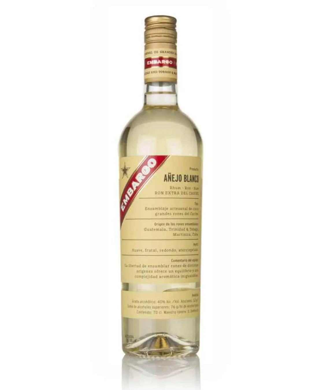 Embargo Añejo Blanco Rum, 70 cl Rum