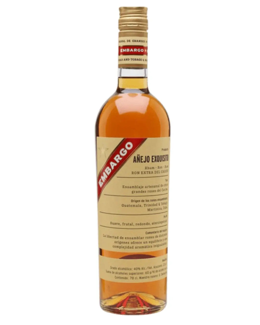 Embargo Añejo Exquisito Rum, 70 cl Rum