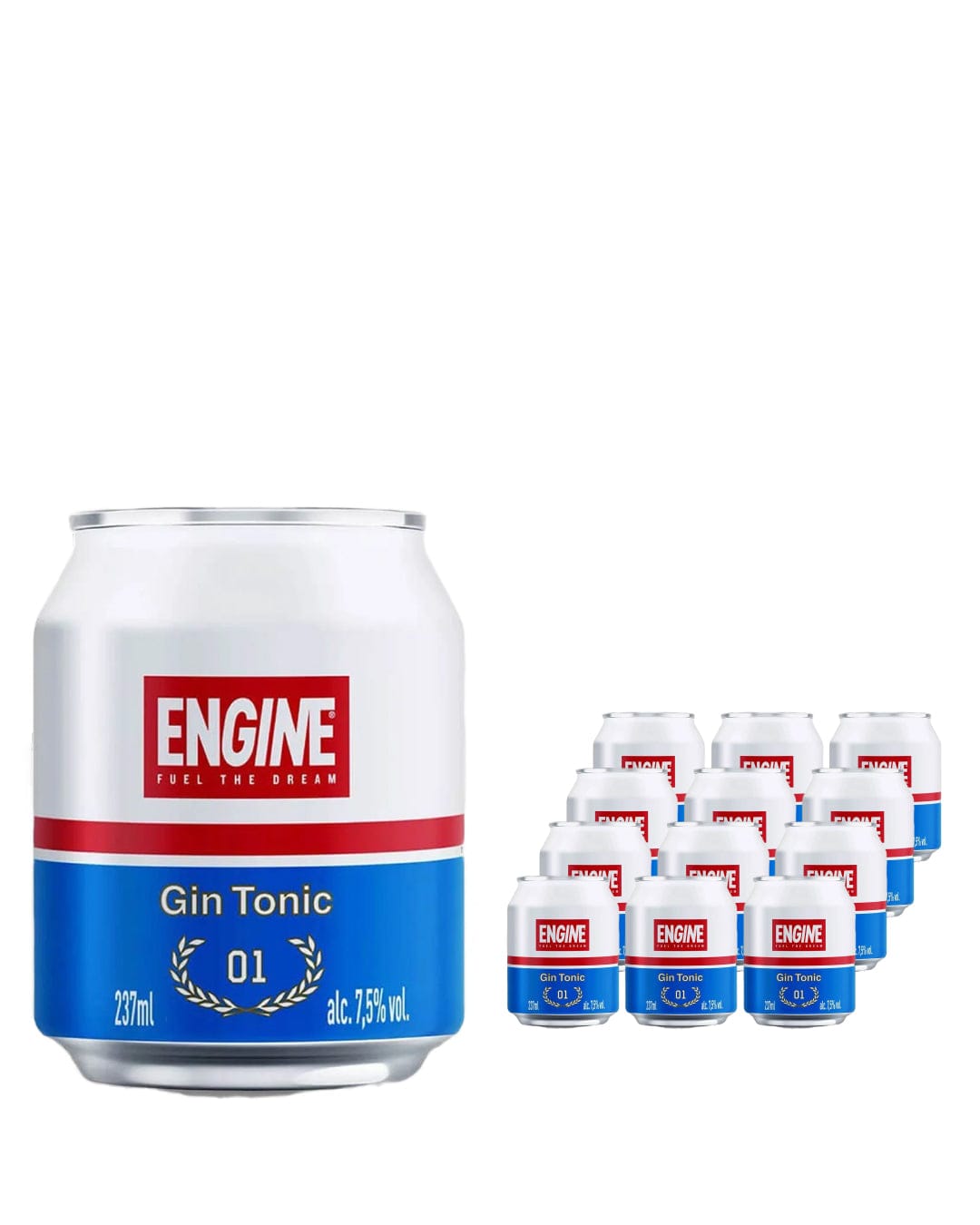 Engine Gin & Tonic Premixed Cocktail Can Multipack, 12 x 237 ml Ready Made Cocktails