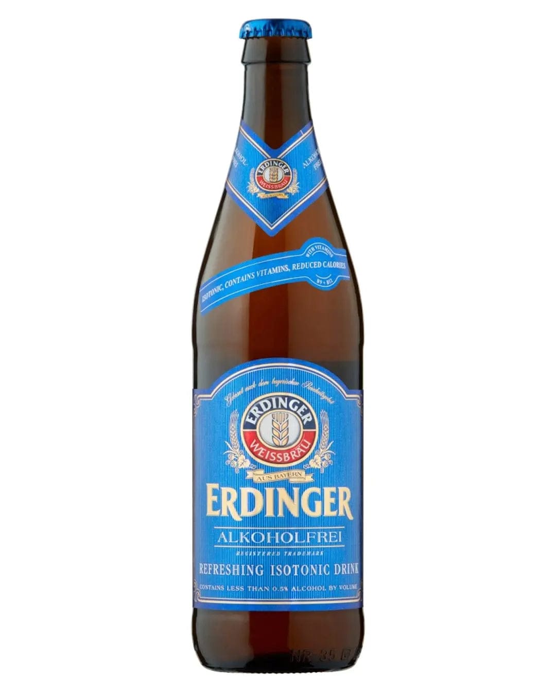 Erdinger Alkoholfrei Alcohol Free Wheat Beer Glass Botlle, 500 ml Beer