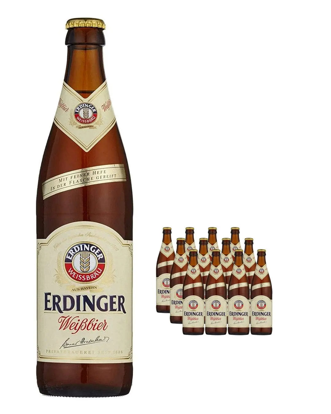 Erdinger Weissbier Hell Lager Beer Multipack, 12 x 500 ml Beer