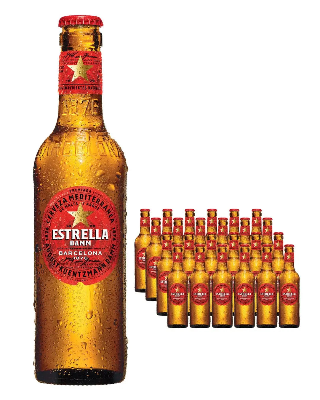 Estrella Damm Premium Lager Beer, 12 x 330 ml Beer