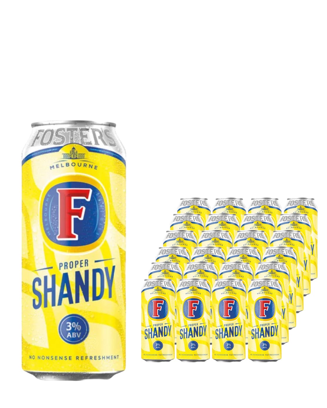 Fosters Proper Shandy Lager Beer Multipack, 24 x 440 ml Beer