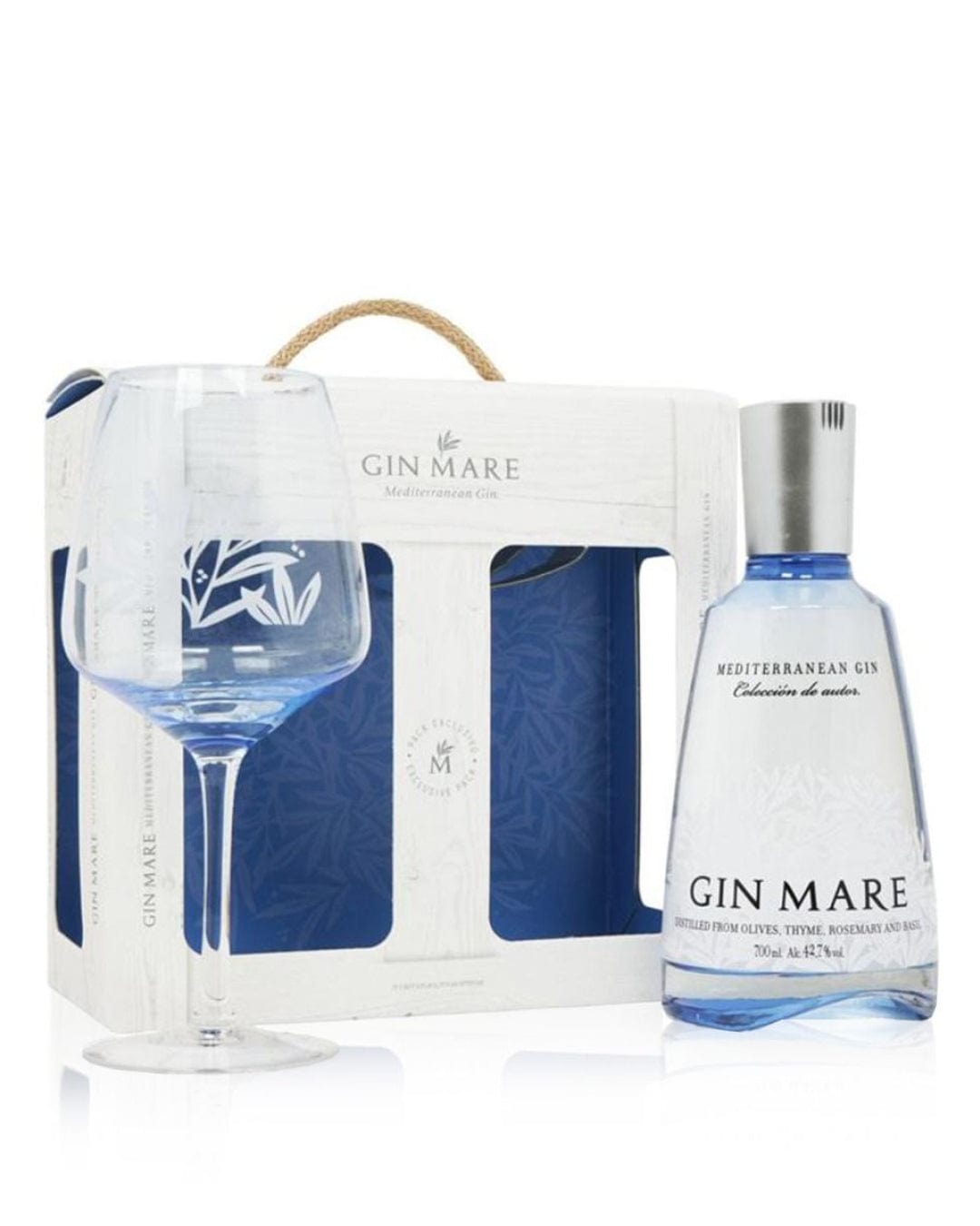 Gin Mare Glass Gift Pack, 70 cl Gin