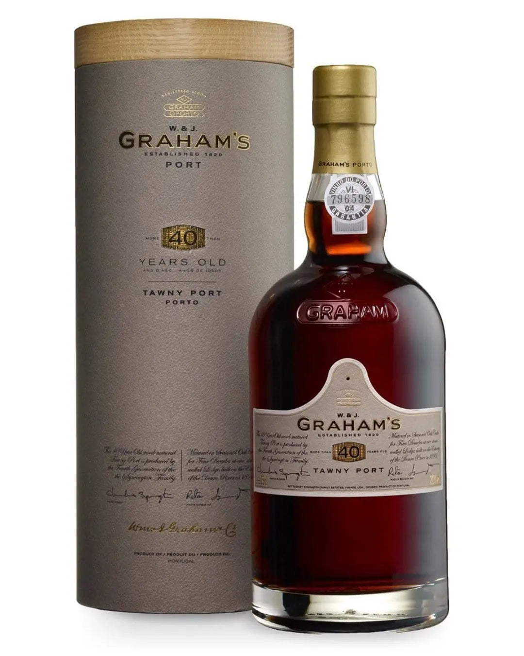 Graham’s 40yo Tawny in Leather Tube, 75 cl Fortified & Other Wines 5010867401105