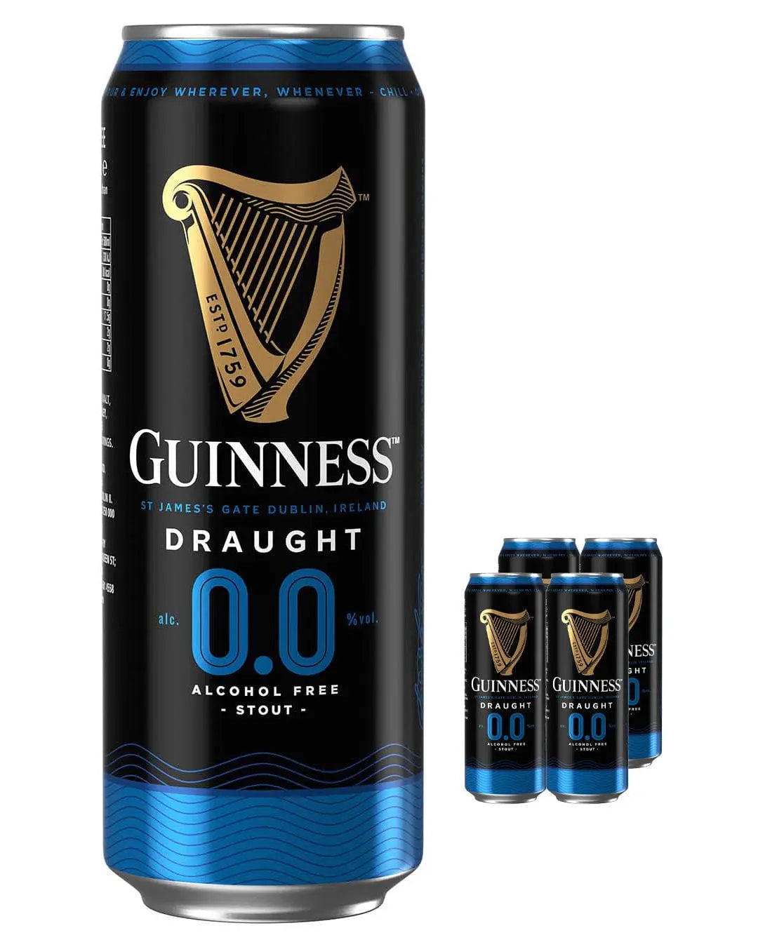 Guinness Draught Alcohol Free Beer, 4 x 440 ml Beer