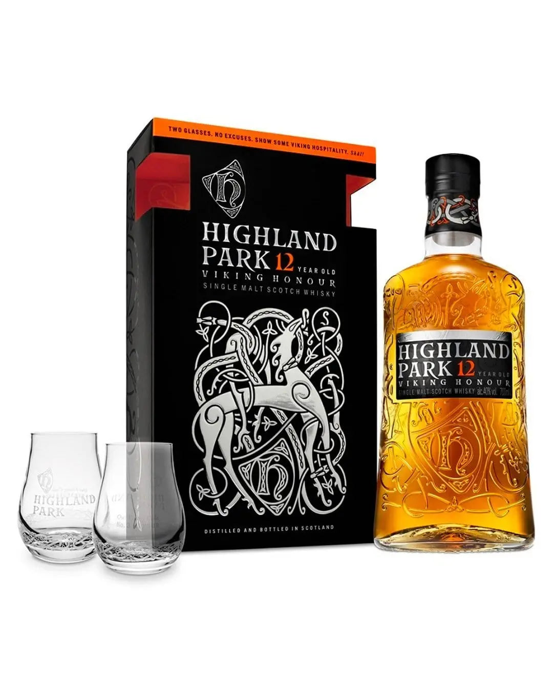 Highland Park - Viking Honour 12 Year Old Whisky Gift Set, 70 cl Whisky 5010314305345