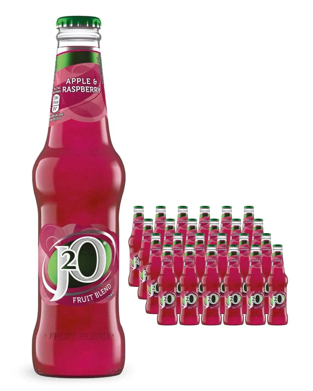 J2O Apple & Raspberry Glass Bottle Multipack, 24 x 275 ml Soft Drinks & Mixers