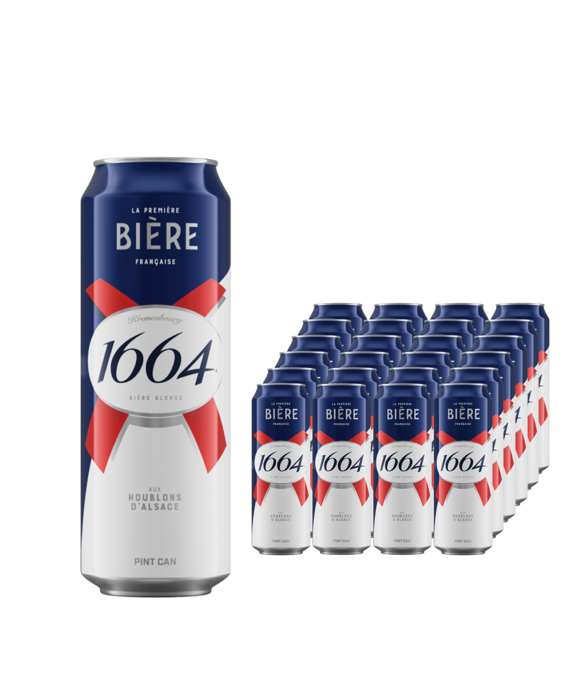 Kronenbourg 1664 Lager Beer Cans Multipack, 24 x 568 ml Beer