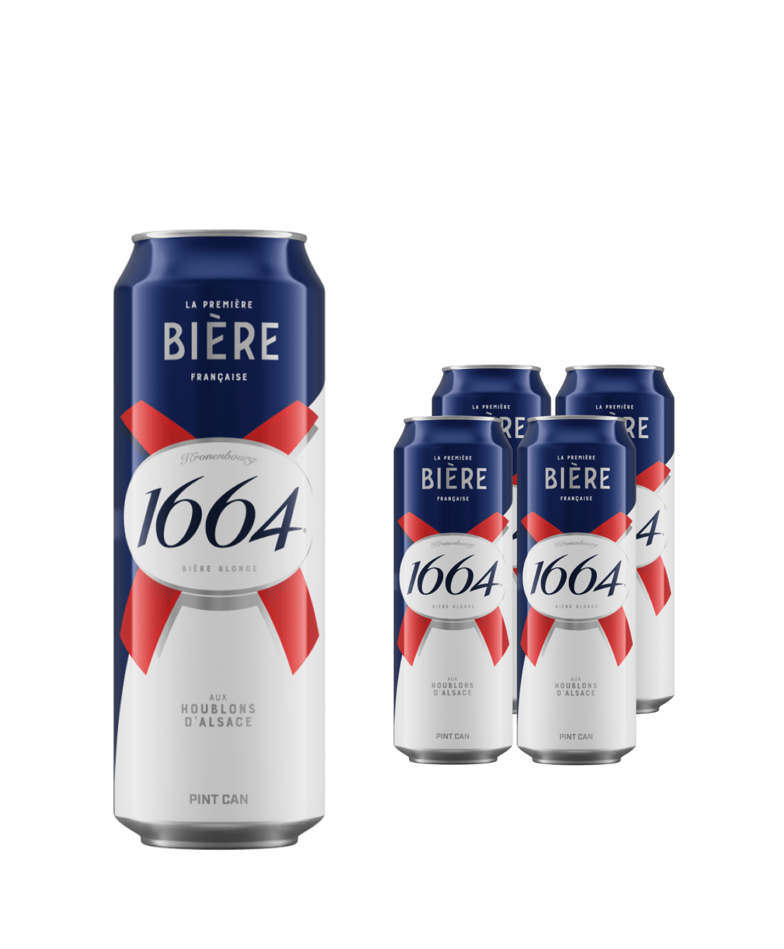 Kronenbourg 1664 Lager Beer Cans Multipack, 4 x 568 ml Beer