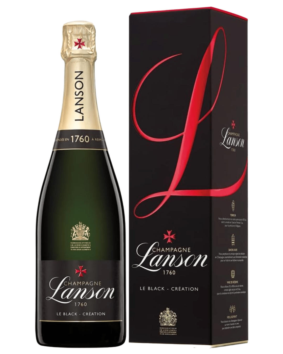 Lanson Black Label Gift Box Champagne, 75 cl Champagne & Sparkling 3029440005526