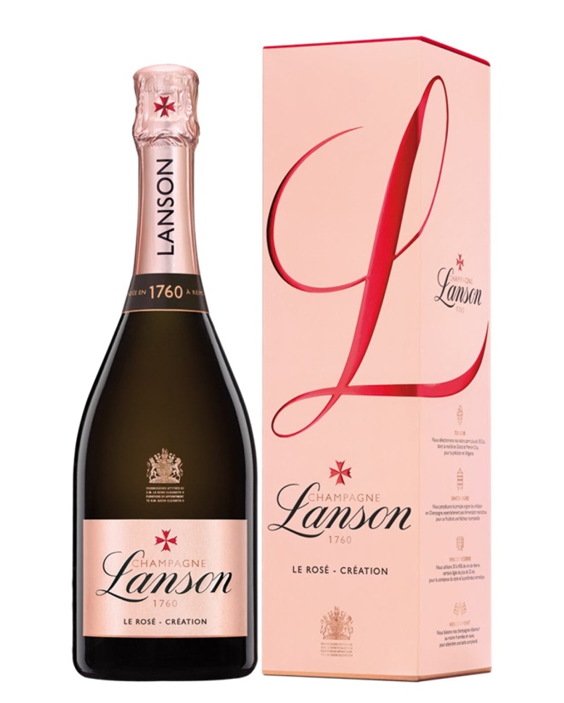 Lanson Rosé Gift Box Champagne, 75 cl Champagne & Sparkling 3029440007827