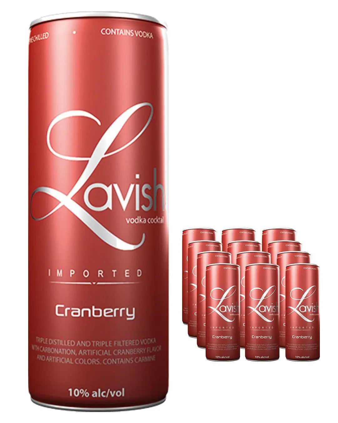 Lavish Cranberry Vodka Cocktail Can, 1 x 330 ml Ready Made Cocktails 8719327204566