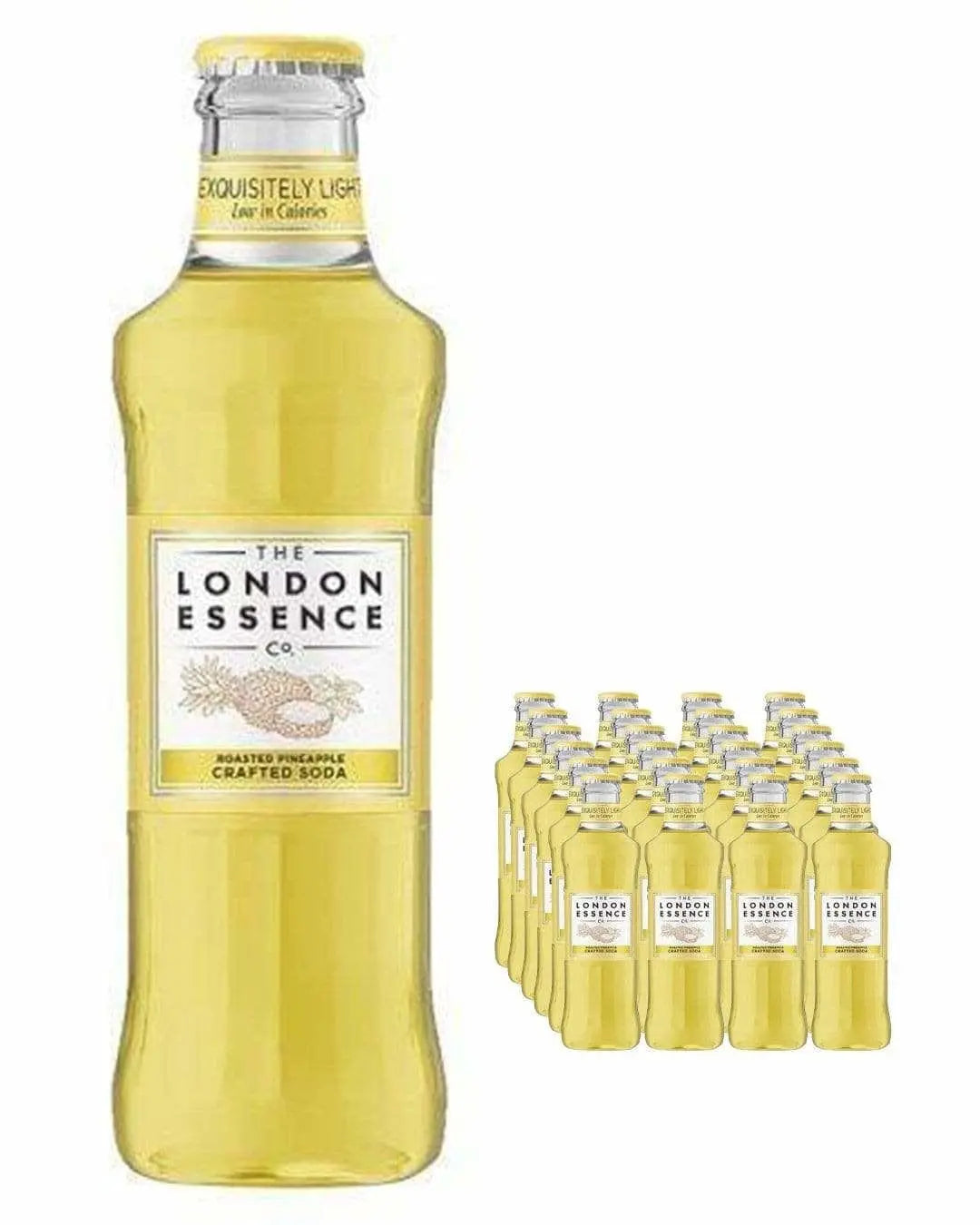 London Essence Company Roasted Pineapple Crafted Soda Bottle Multipack, 24 x 200 ml Soft Drinks & Mixers